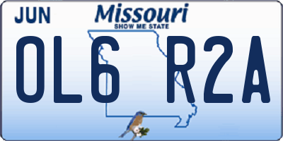 MO license plate OL6R2A