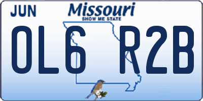 MO license plate OL6R2B