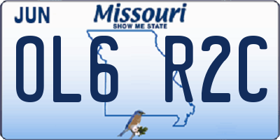 MO license plate OL6R2C