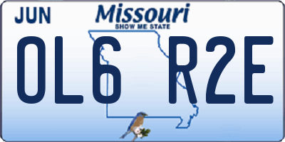 MO license plate OL6R2E