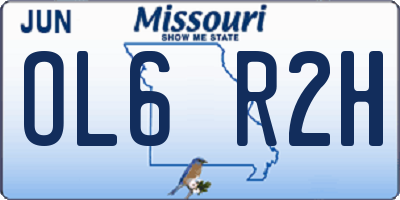 MO license plate OL6R2H