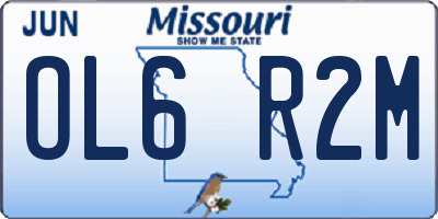 MO license plate OL6R2M