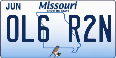 MO license plate OL6R2N