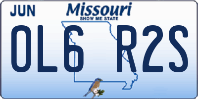 MO license plate OL6R2S