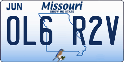 MO license plate OL6R2V
