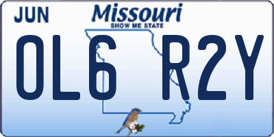 MO license plate OL6R2Y