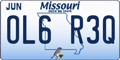 MO license plate OL6R3Q