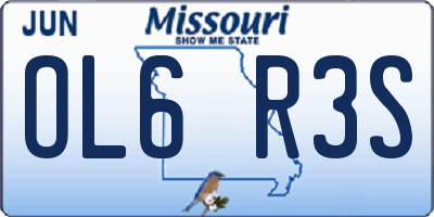 MO license plate OL6R3S