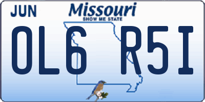 MO license plate OL6R5I