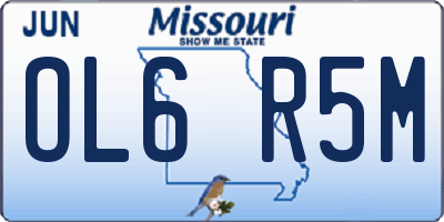 MO license plate OL6R5M