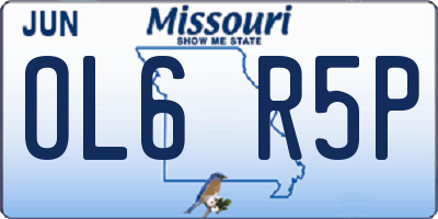 MO license plate OL6R5P