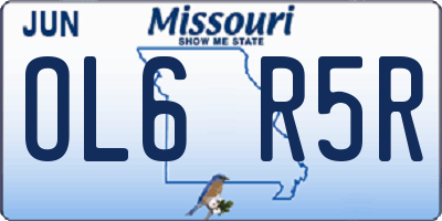 MO license plate OL6R5R