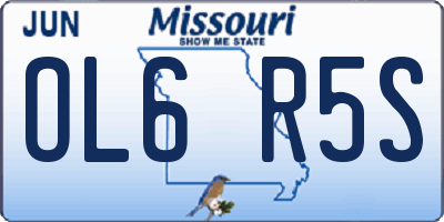 MO license plate OL6R5S
