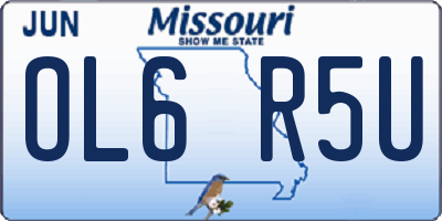 MO license plate OL6R5U