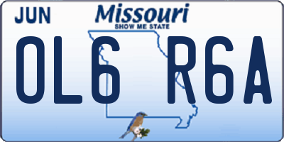 MO license plate OL6R6A