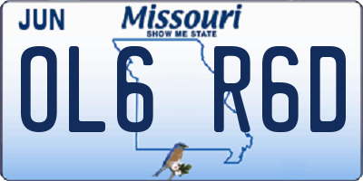 MO license plate OL6R6D