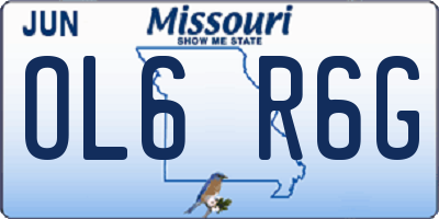 MO license plate OL6R6G