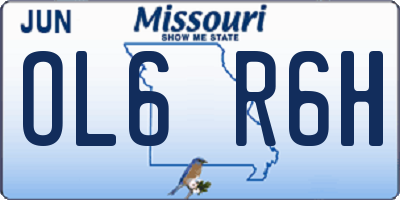 MO license plate OL6R6H