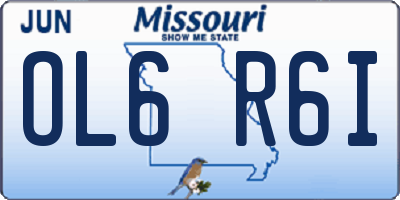 MO license plate OL6R6I