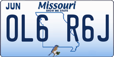 MO license plate OL6R6J