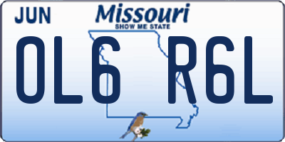 MO license plate OL6R6L