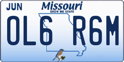 MO license plate OL6R6M