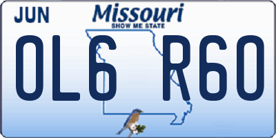 MO license plate OL6R6O