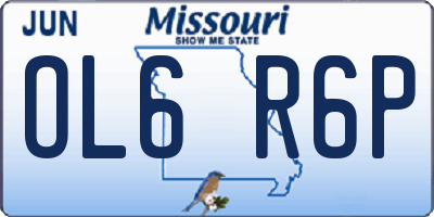 MO license plate OL6R6P