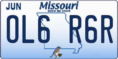 MO license plate OL6R6R