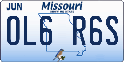 MO license plate OL6R6S