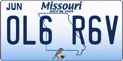 MO license plate OL6R6V