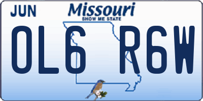 MO license plate OL6R6W