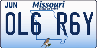MO license plate OL6R6Y