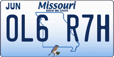 MO license plate OL6R7H