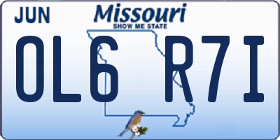 MO license plate OL6R7I