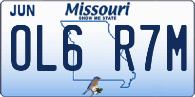 MO license plate OL6R7M