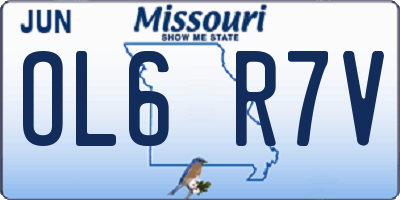 MO license plate OL6R7V