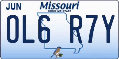 MO license plate OL6R7Y
