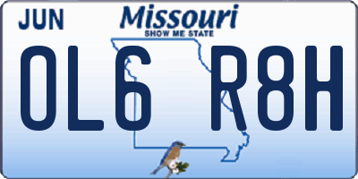 MO license plate OL6R8H