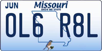 MO license plate OL6R8L