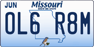 MO license plate OL6R8M