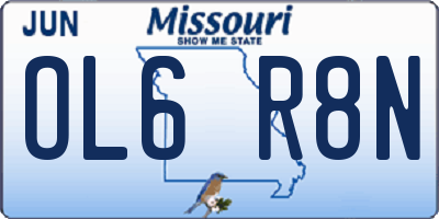 MO license plate OL6R8N