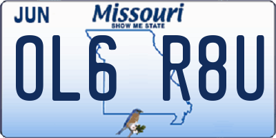 MO license plate OL6R8U