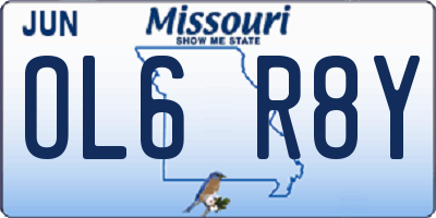 MO license plate OL6R8Y