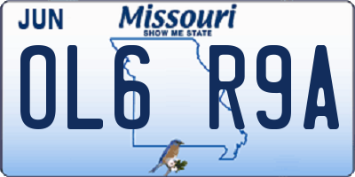 MO license plate OL6R9A