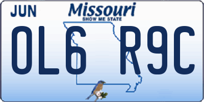 MO license plate OL6R9C