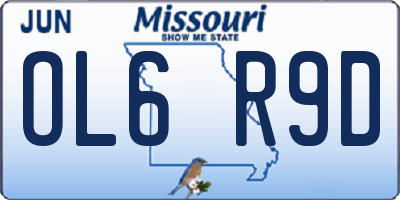 MO license plate OL6R9D