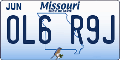 MO license plate OL6R9J
