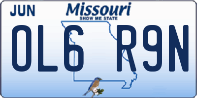 MO license plate OL6R9N