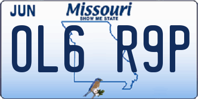 MO license plate OL6R9P